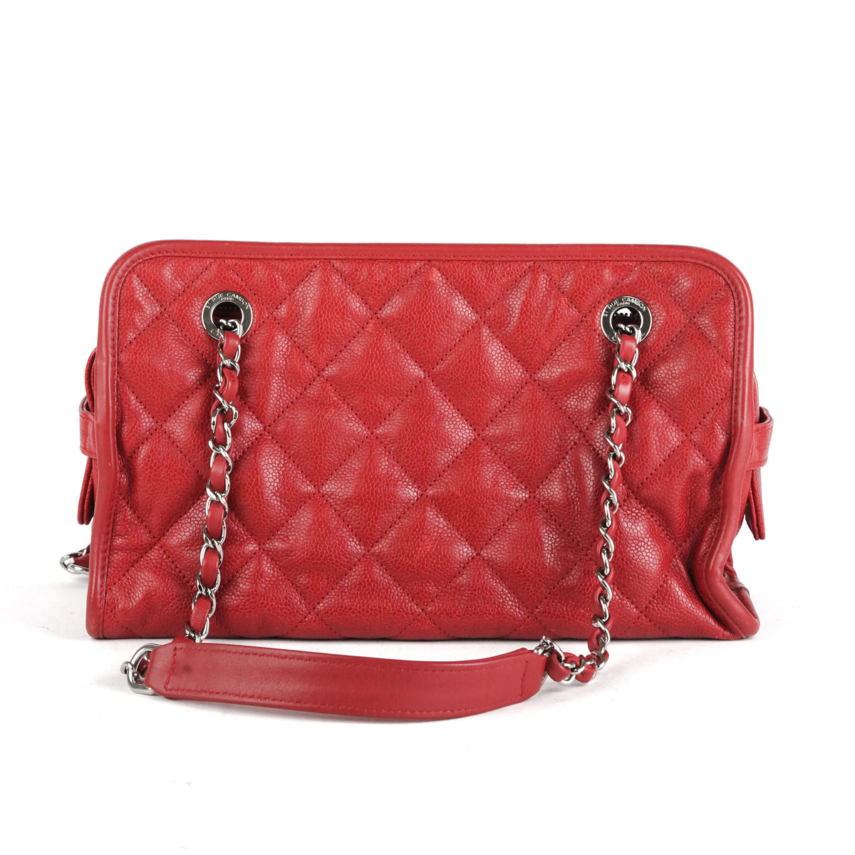 Chanel Shoulder Bag Caviar Red