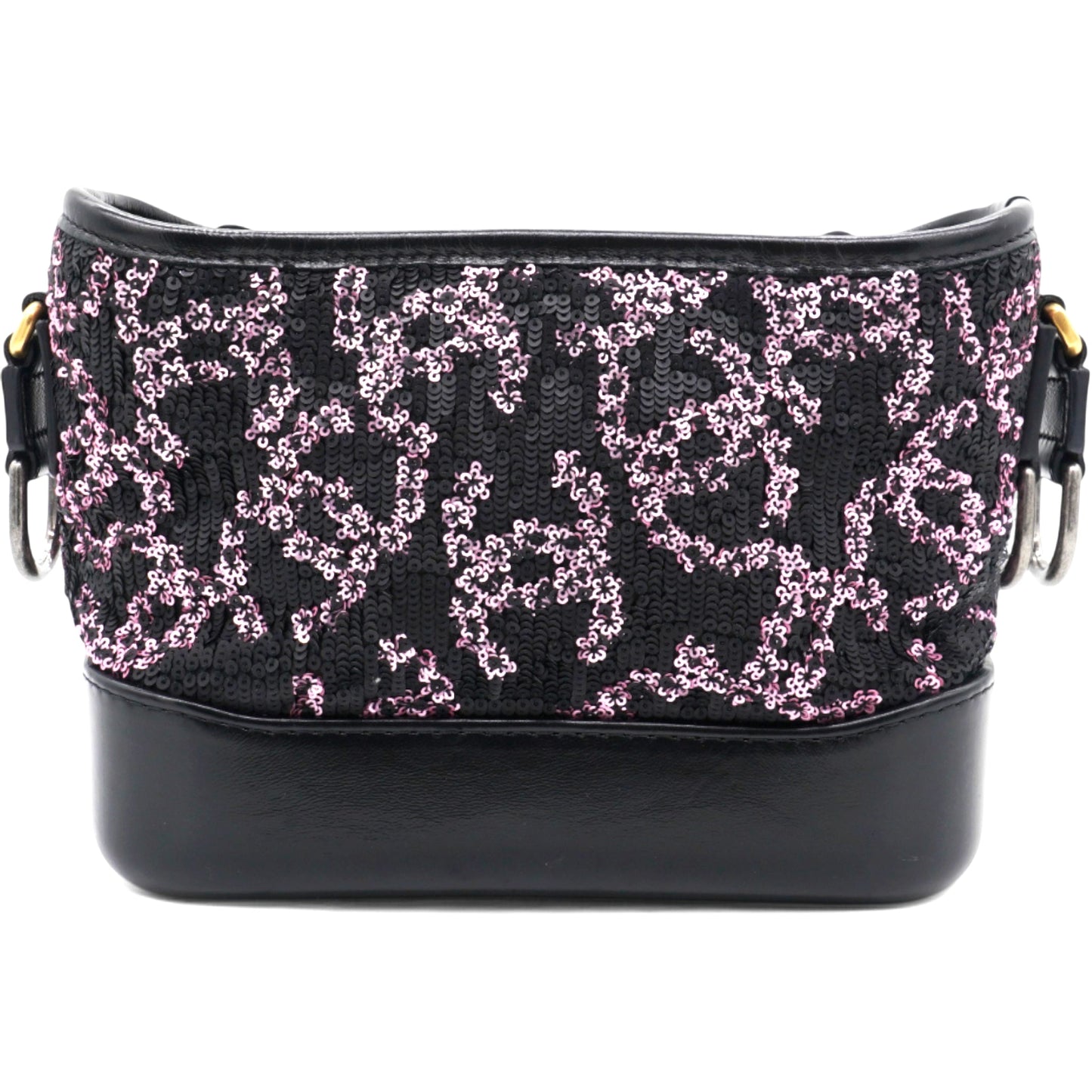 Sequin Small Gabrielle Hobo Black/Gold