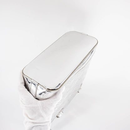 Louis-Vuitton Silver Monogram Miroir Lockit Handbag