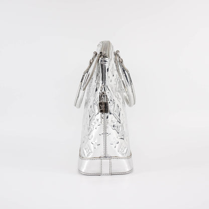 Louis-Vuitton Silver Monogram Miroir Lockit Handbag