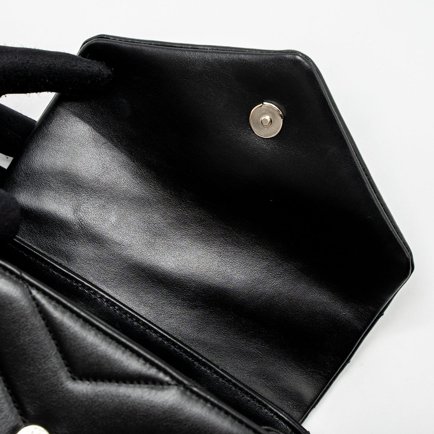 Saint Laurent LouLou Toy Strap Bag Calfskin Black SHW