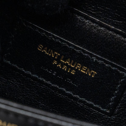 Saint Laurent Small Solferino Satchel Crossbody Bag Box Calfskin Black GHW