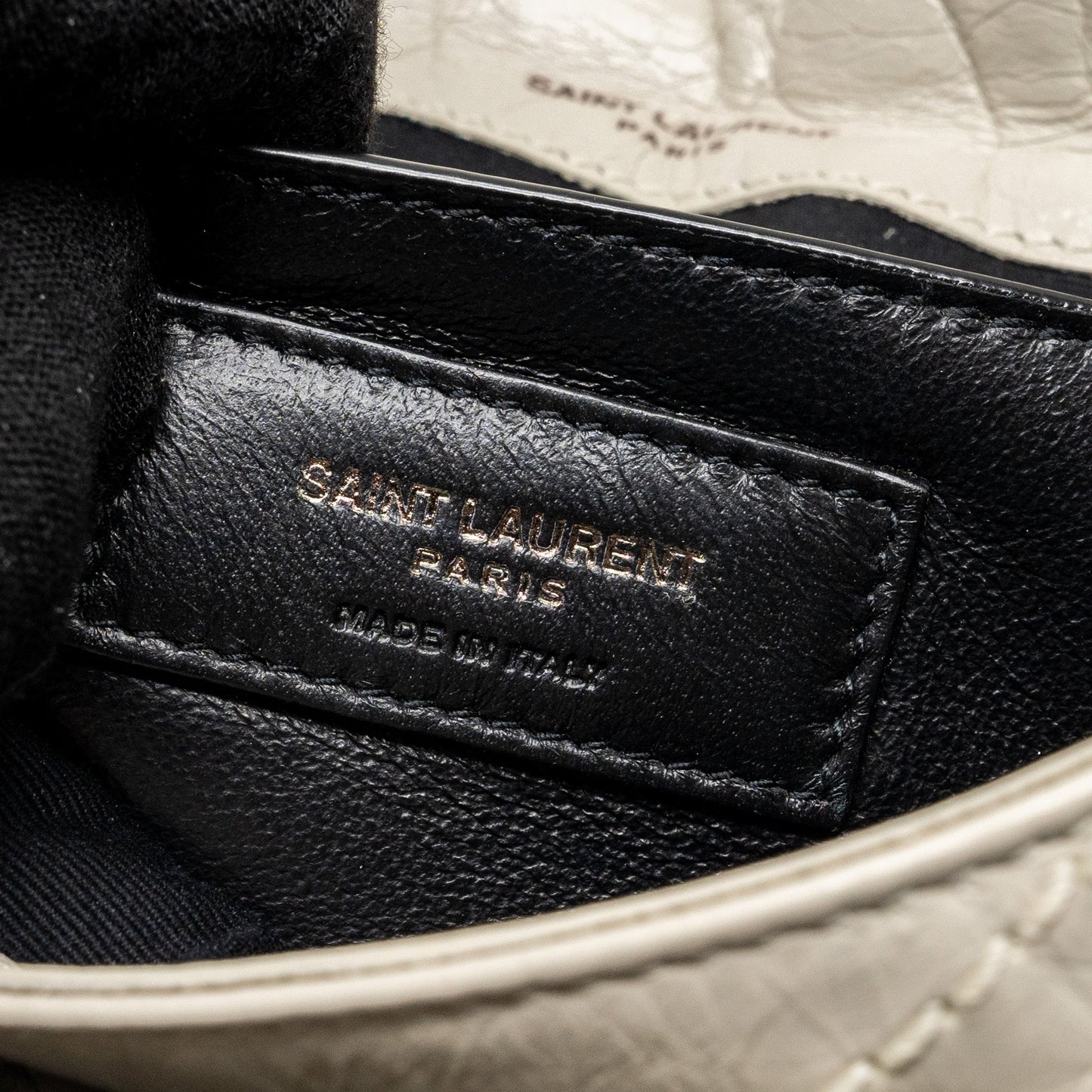 Saint Laurent/YSL Niki Baby Flap Bag Calfskin White SHW