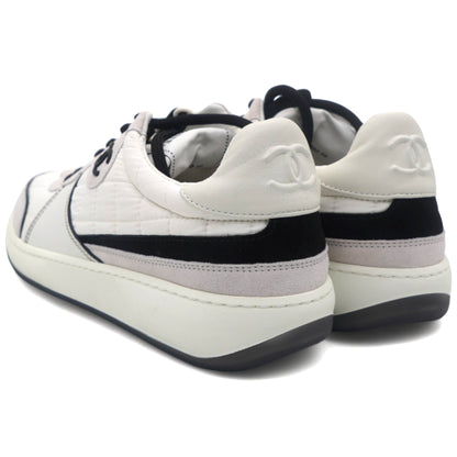 Suede Fabric Calfskin Women CC Sneakers 39