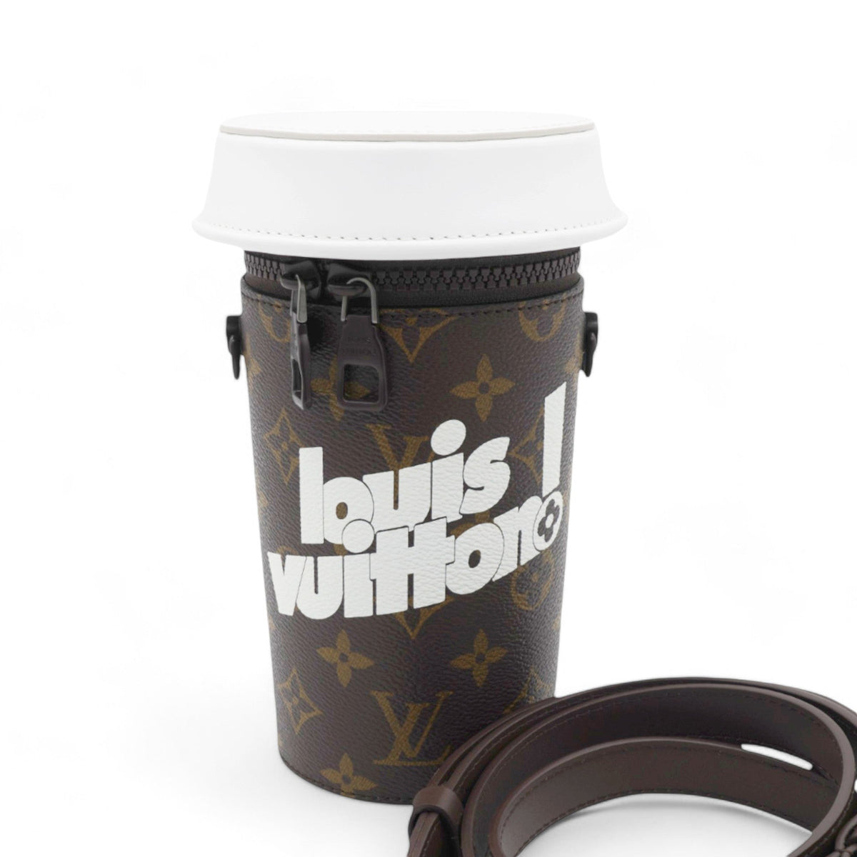 Louis-vuitton Monogram Calfskin Everyday LV Coffee Cup Pouch
