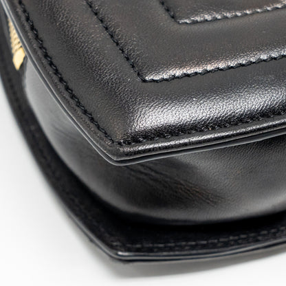 Saint Laurent/YSL Love Heart Chain Bag Lambskin Black GHW