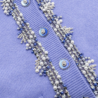 Chanel size 34 22P Cardigan cashmere Lilac