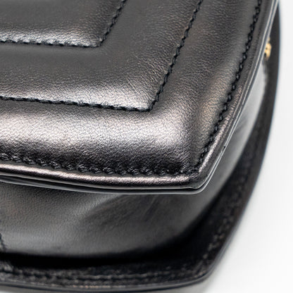 Saint Laurent/YSL Love Heart Chain Bag Lambskin Black GHW
