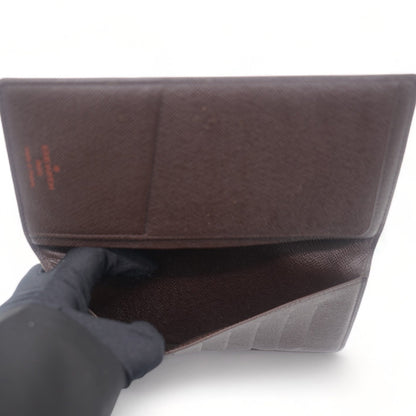 Louis-vuitton Damier Ebene Canvas Porte Valeurs Organizer Wallet