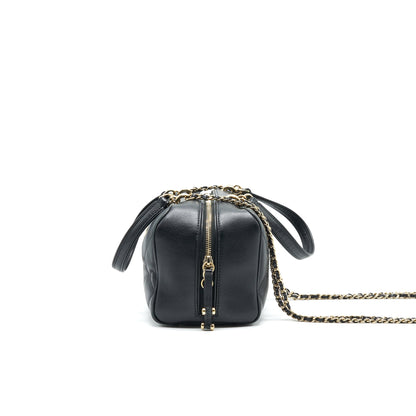 Chanel Black Lambskin Bowling Bag GHW