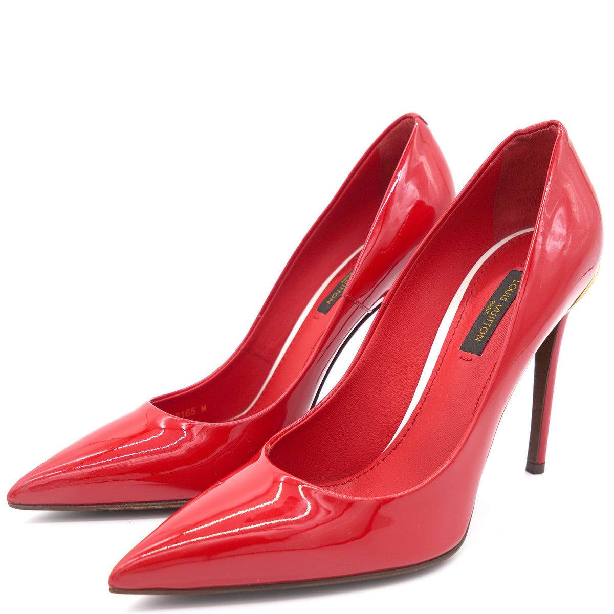 Louis-vuitton Red Patent Leather Pointed Toe Pumps 37