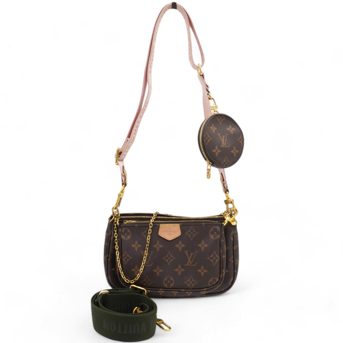 Louis-vuitton Rose Ballerine Monogram Canvas Multi Pochette Accessories Bag