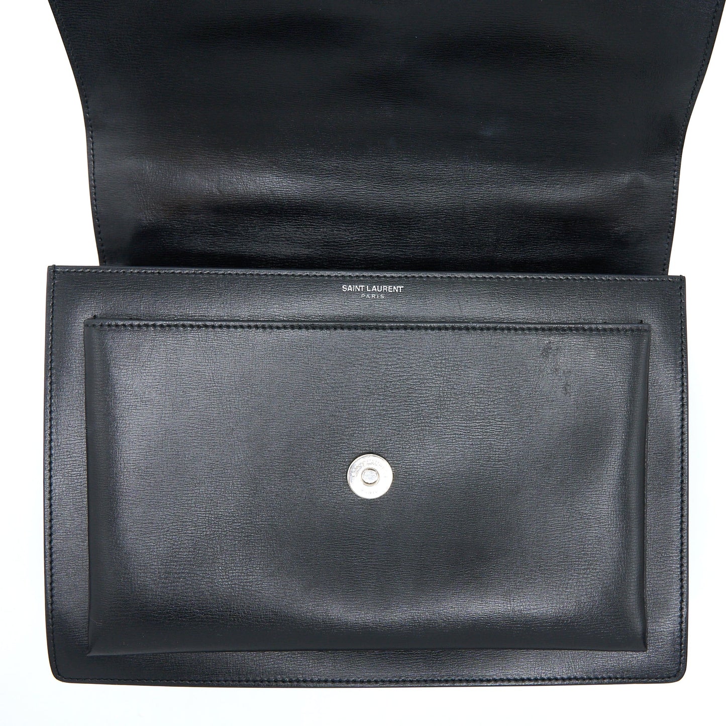 Saint Laurent/YSL Sunset Large Chain Bag Calfskin Black SHW