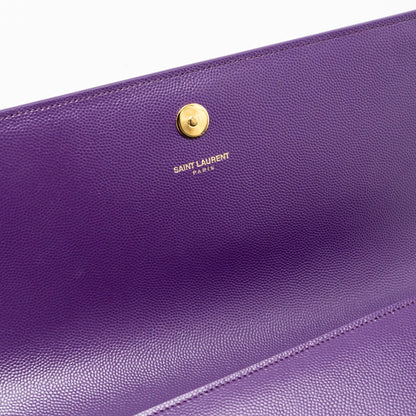 Saint Laurent Kate clutch calfskin purple GHW