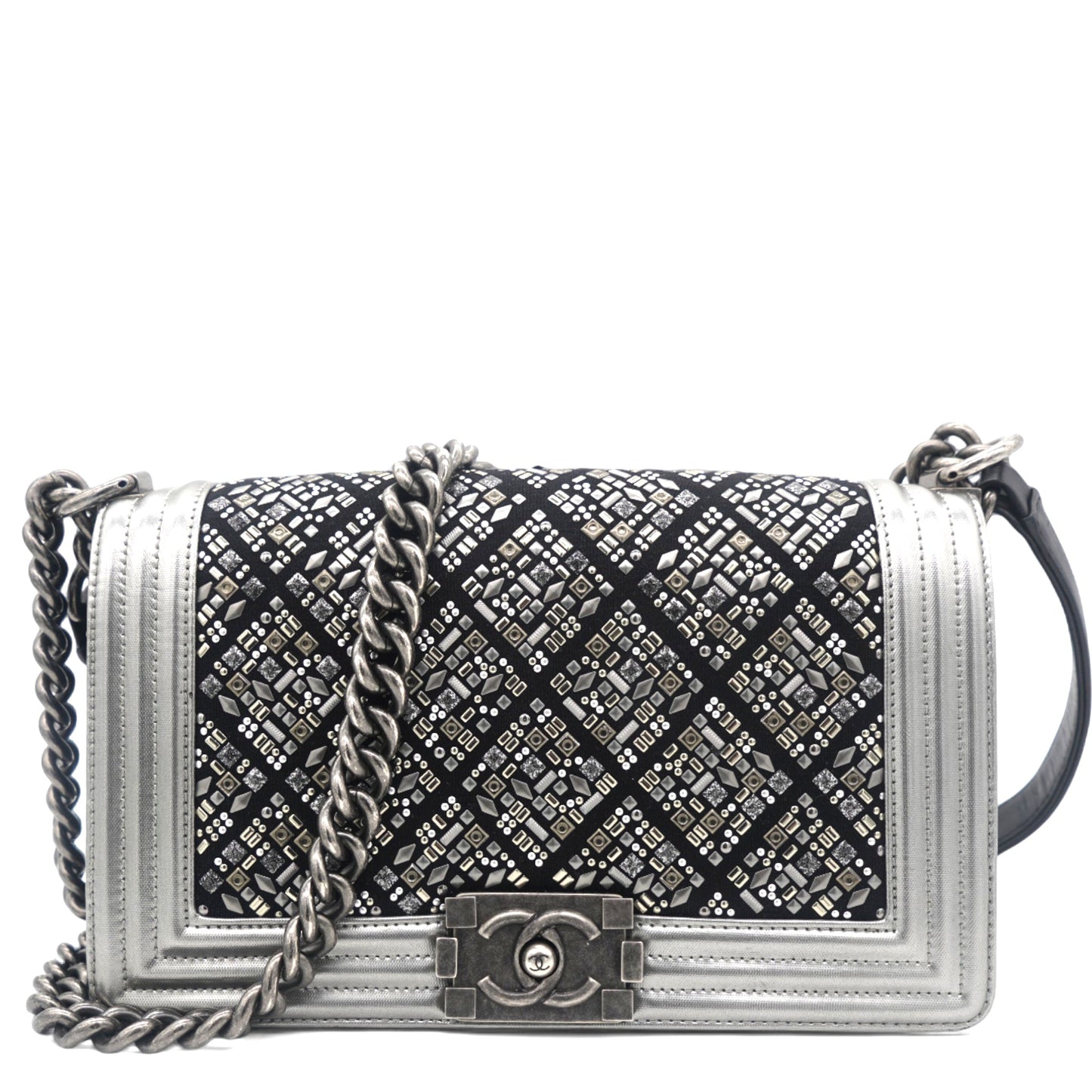 Embellished Boy Flap Bag Medium
