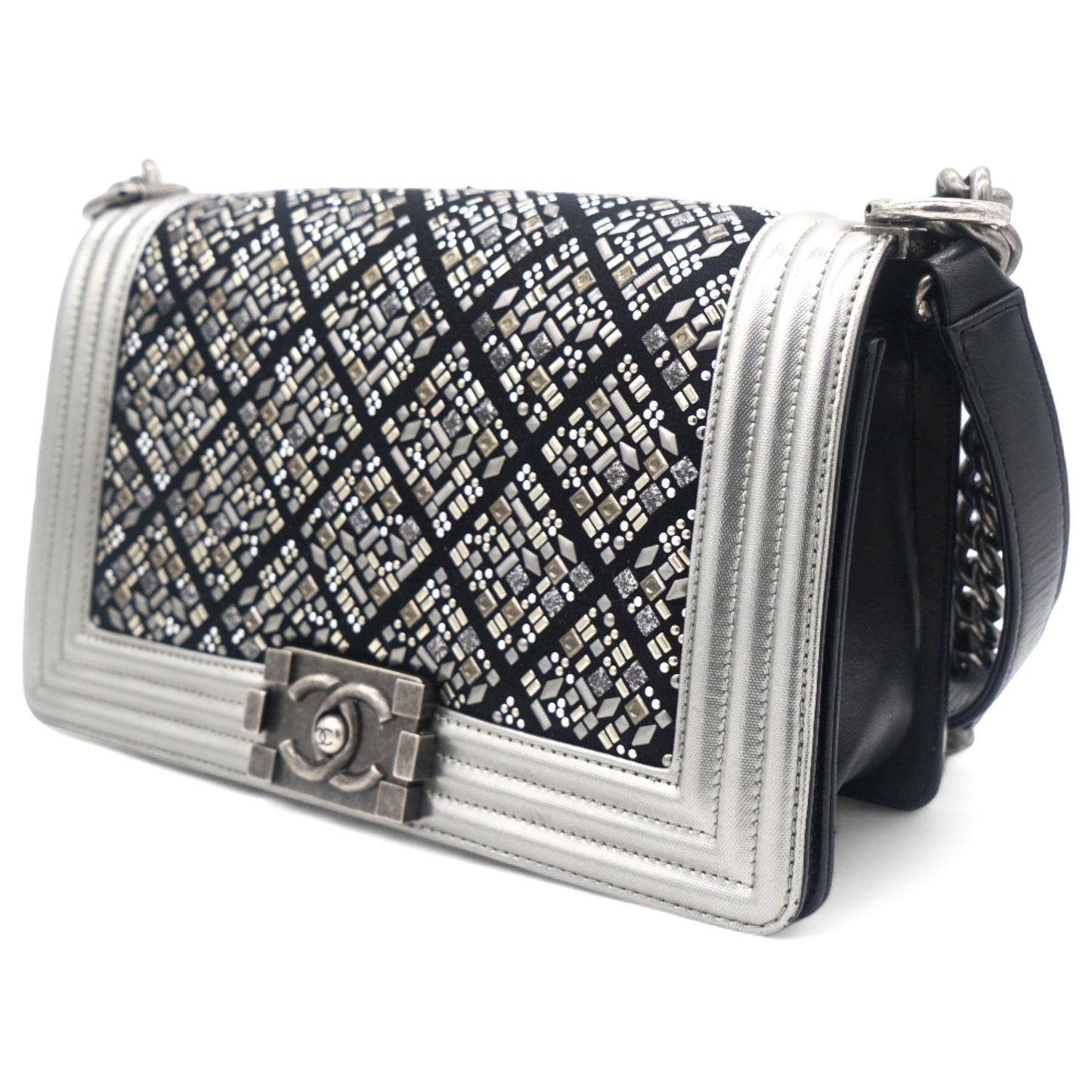 Embellished Boy Flap Bag Medium
