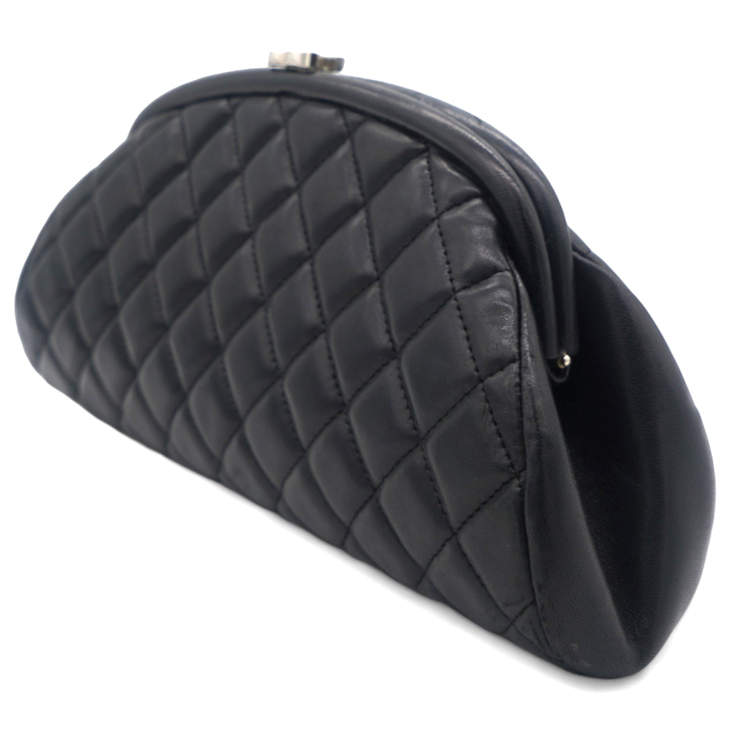 Lambskin Quilted Timeless Clutch Black
