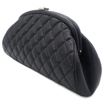 Lambskin Quilted Timeless Clutch Black