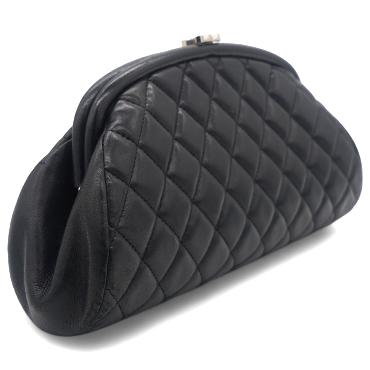 Lambskin Quilted Timeless Clutch Black
