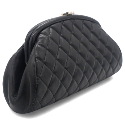 Lambskin Quilted Timeless Clutch Black