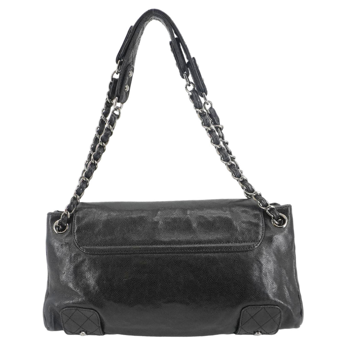 Chanel Pocket in The City Caviar Leather Shoulder Bag Black