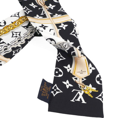 Louis-vuitton Black Logo Monogram Silk Bandeau