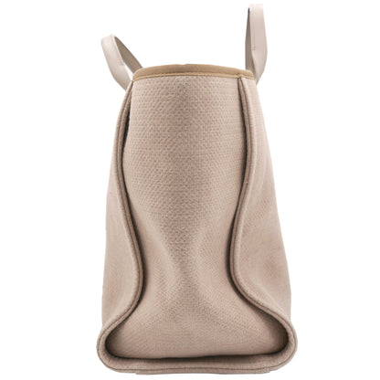 Beige Tweed Deauville Shopping Tote Bag