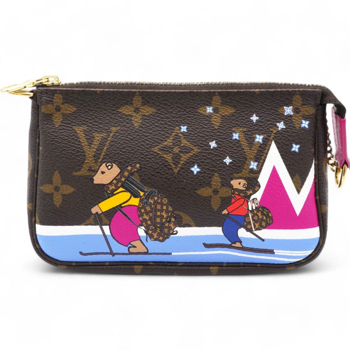 Louis-vuitton Monogram Christmas Animation Mini Bears Pochette Accessories