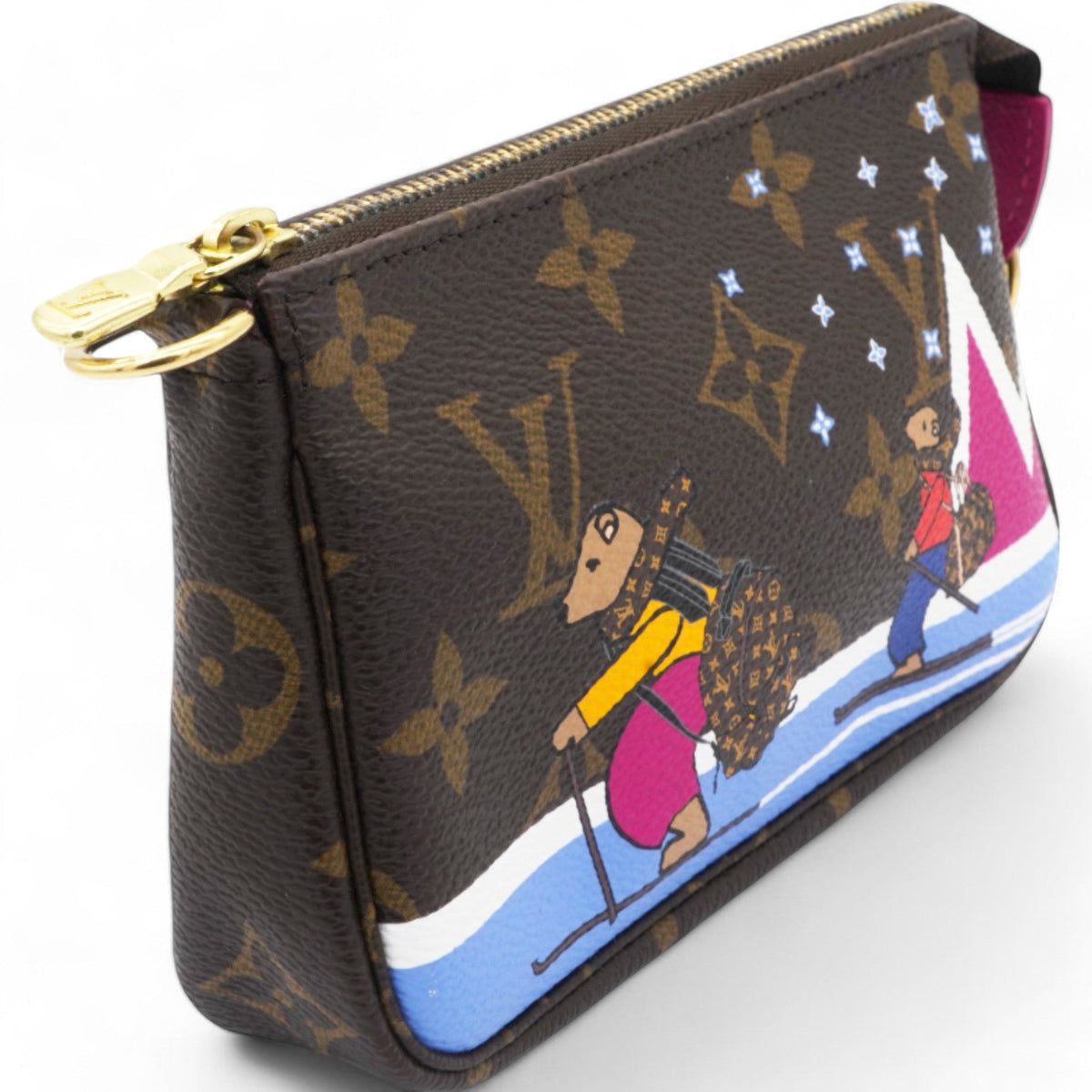 Louis-vuitton Monogram Christmas Animation Mini Bears Pochette Accessories