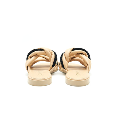 Chanel 19S Mule Beige/ Black Size37C