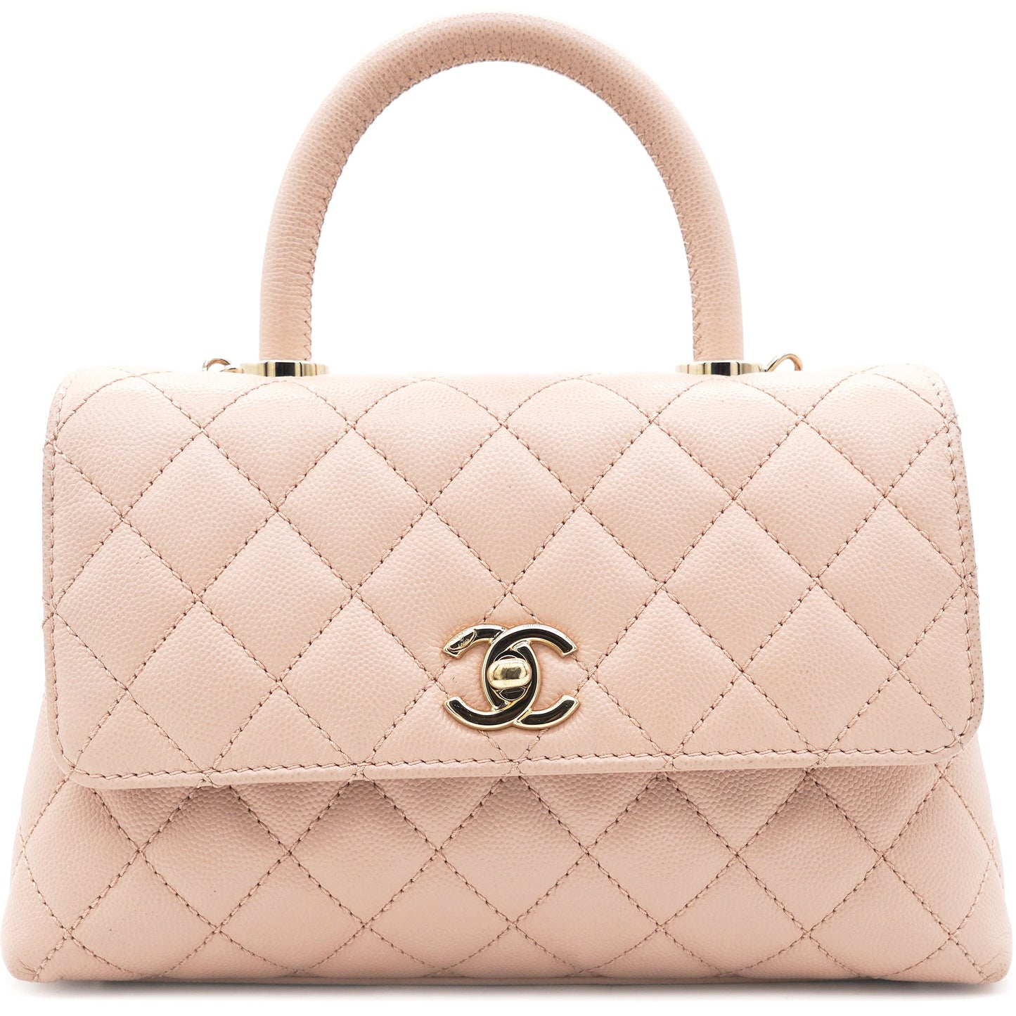 Caviar Leather Small Coco Top Handle Bag