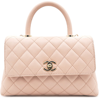 Caviar Leather Small Coco Top Handle Bag
