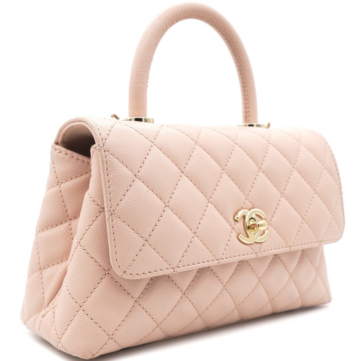 Caviar Leather Small Coco Top Handle Bag