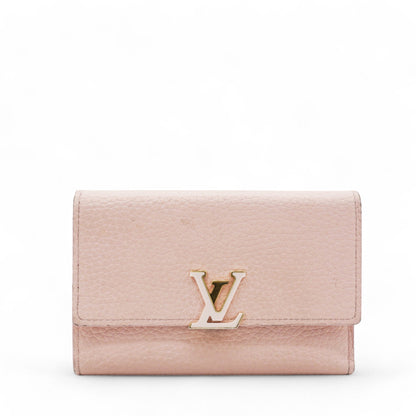 Louis-vuitton Capucines Compact Wallet Pink