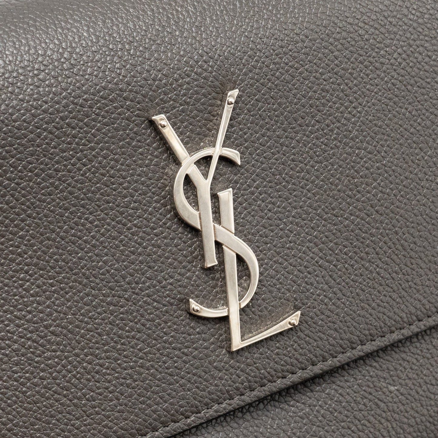 Saint Laurent/YSL Medium Sunset Bag Calfskin Grey SHW