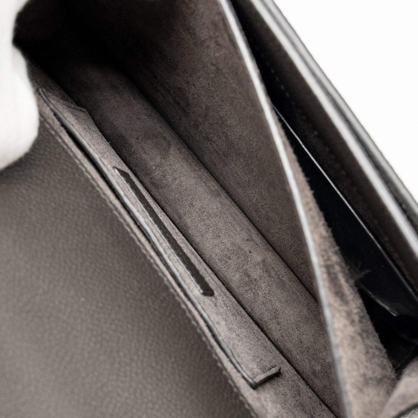 Saint Laurent/YSL Medium Sunset Bag Calfskin Grey SHW