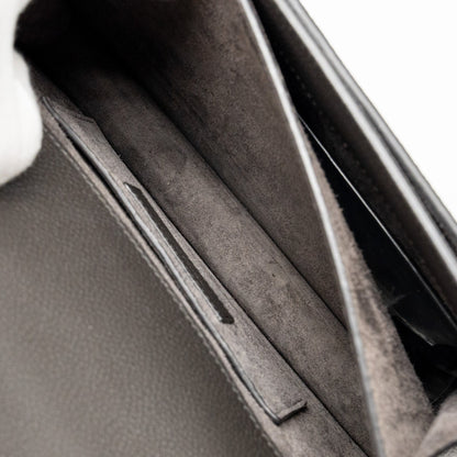 Saint Laurent/YSL Medium Sunset Bag Calfskin Grey SHW