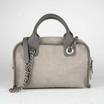 Chanel Deauville Bowling Bag Grey