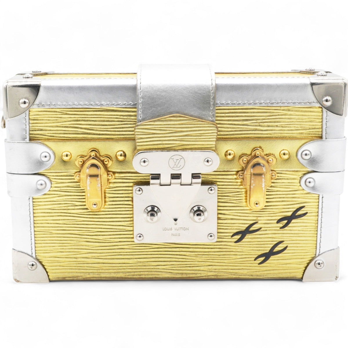 Louis-vuitton Metallic Epi Petite Malle Gold