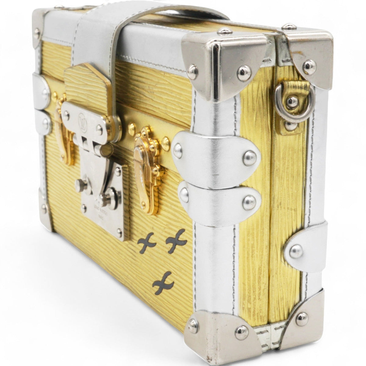 Louis-vuitton Metallic Epi Petite Malle Gold