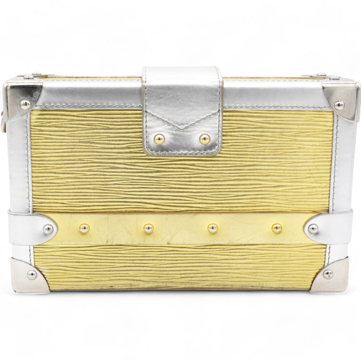 Louis-vuitton Metallic Epi Petite Malle Gold