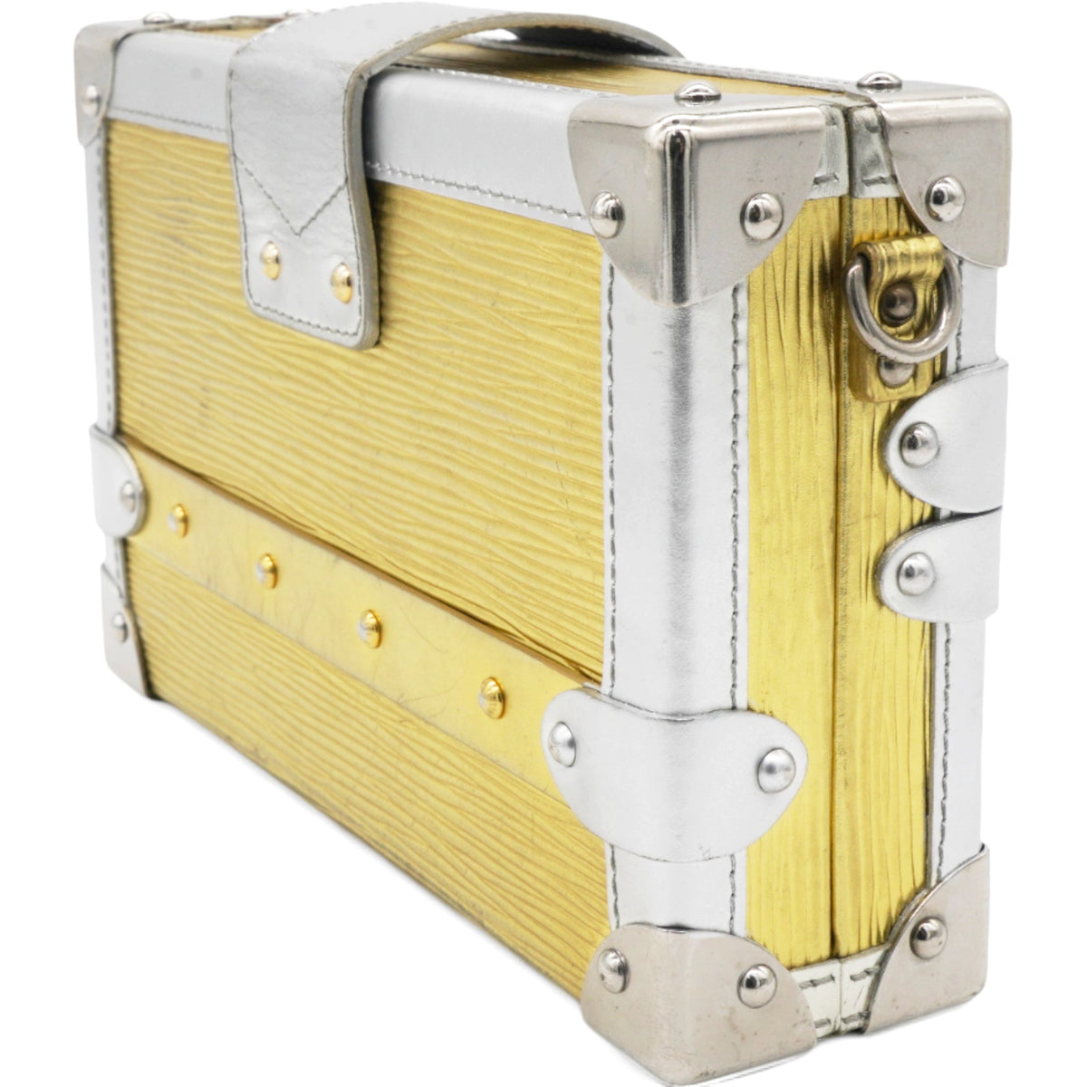 Louis-vuitton Metallic Epi Petite Malle Gold