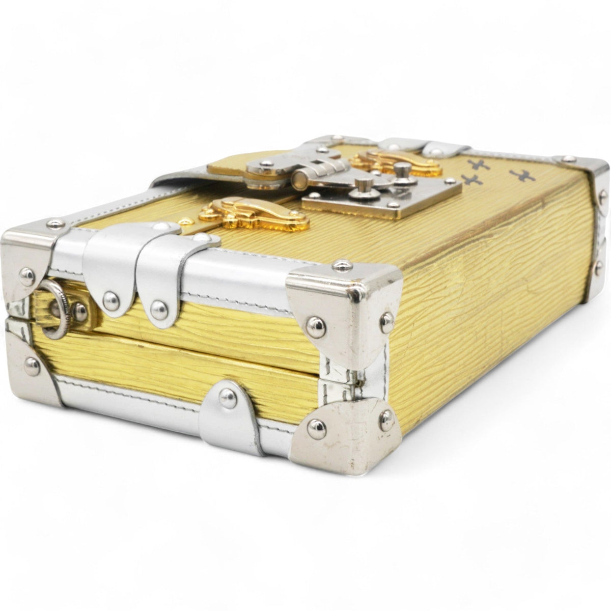 Louis-vuitton Metallic Epi Petite Malle Gold