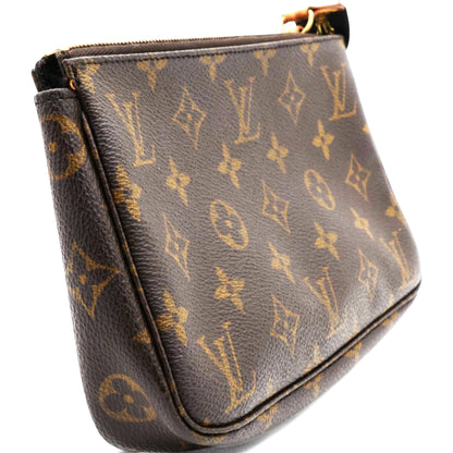 Louis-vuitton Monogram Pochette Accessories Brown