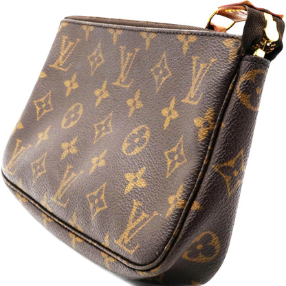 Louis-vuitton Monogram Pochette Accessories Brown
