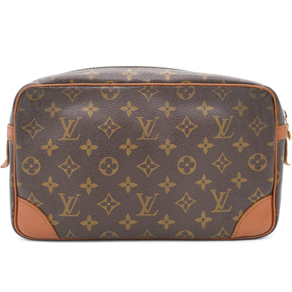 Louis-vuitton Monogram Compiegne 28 Leather Clutch Bag