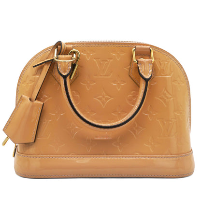 Louis-vuitton Rose Velours Monogram Vernis Alma BB Bag