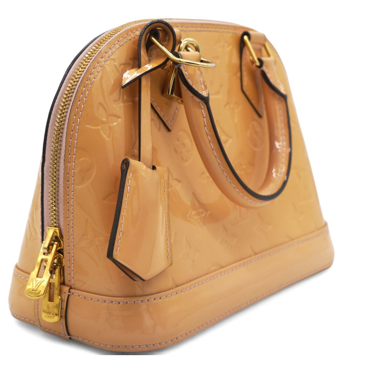 Louis-vuitton Rose Velours Monogram Vernis Alma BB Bag