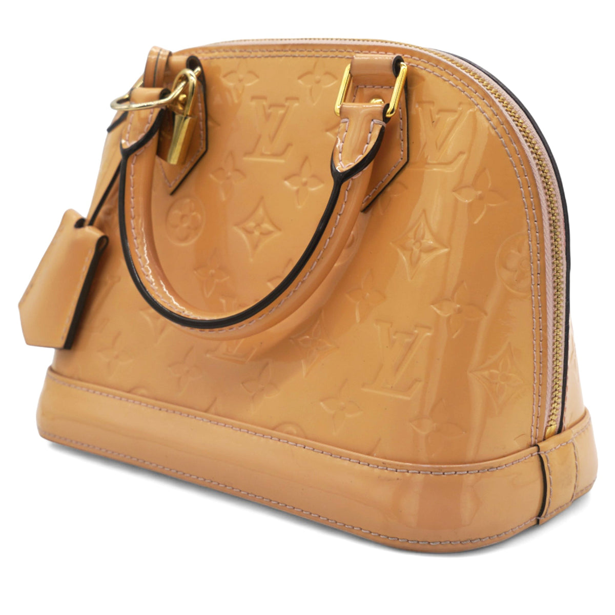 Louis-vuitton Rose Velours Monogram Vernis Alma BB Bag