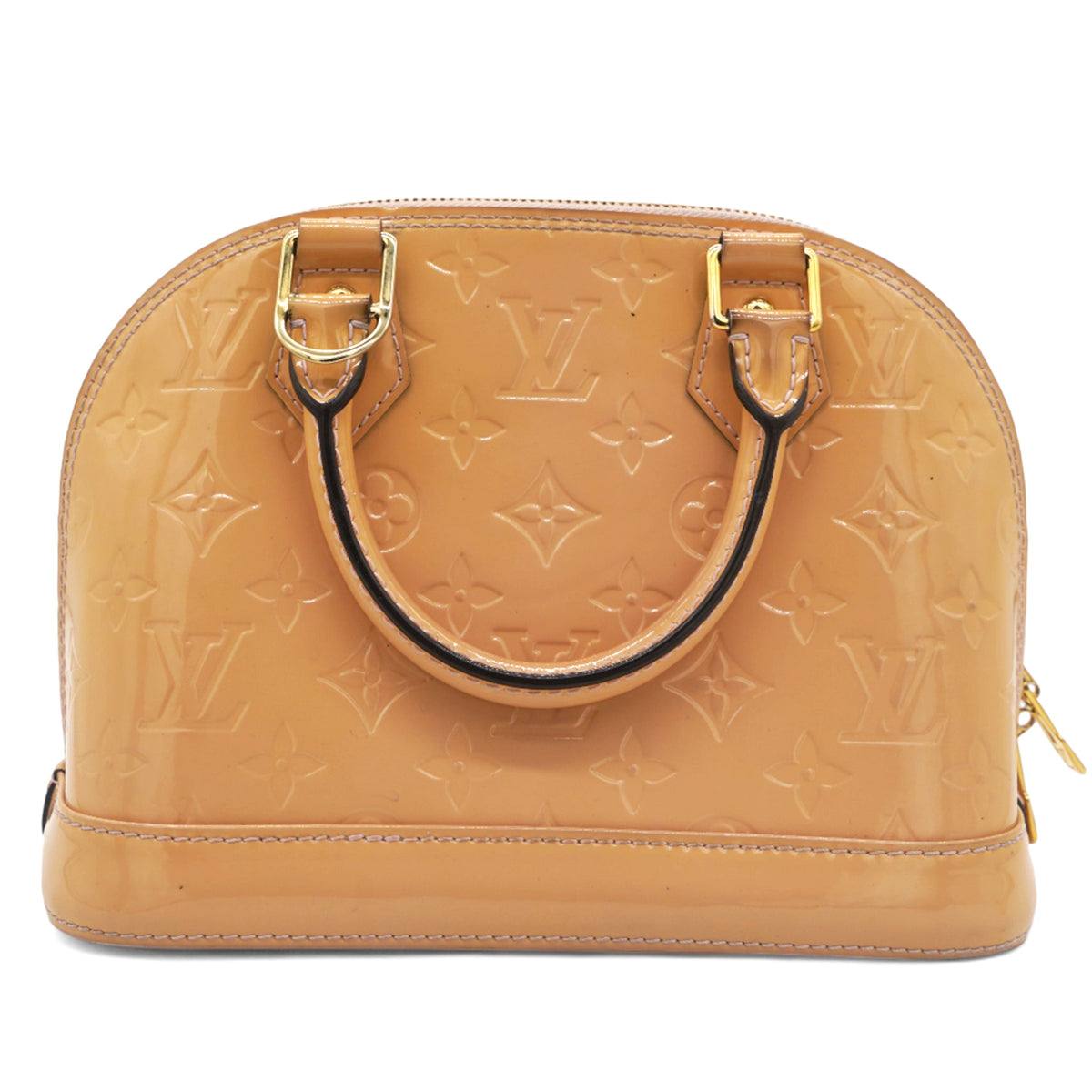 Louis-vuitton Rose Velours Monogram Vernis Alma BB Bag